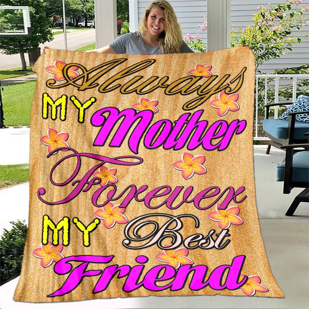 Одеяло серии «Моя мама, мама, подарок в виде письма», мягкое одеяло для дома, спальни, кровати, дивана, пикника, путешествия, офиса, одеяло, детское одеяло