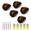 5PCS Cab Roof Marker Lights 10LED Amber Top Clearance Running Lights For Ford F-250 F-350 1999-2016 Super Duty Pickup Trucks SUV