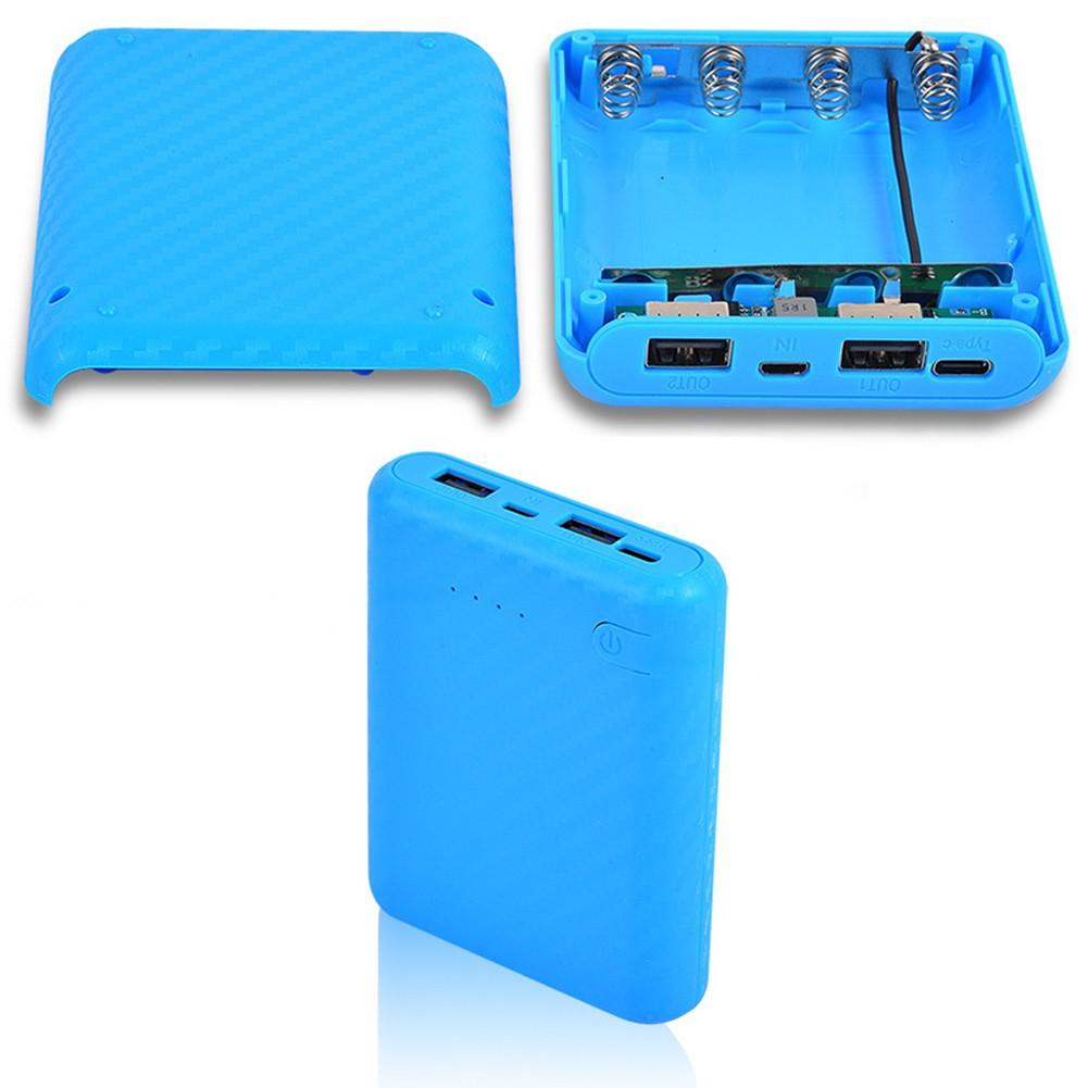 Корпус Power Bank на 4 аккумулятора, двойной USB 5V/2.4A