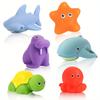 6pcs Baby Bath Toys for Kids,Sea Animal Bathtub Shower Toys,Baby Tub Toys Water Spraying Discoloration Floating Ocean Sea Animals,Swim Toys