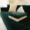 Thickened Plush Sofa Tower  Anti Slip Winter Warm Settee Towel Pillowcase Solid Color Wave Pattern L-shaped Sofa Dust Cover