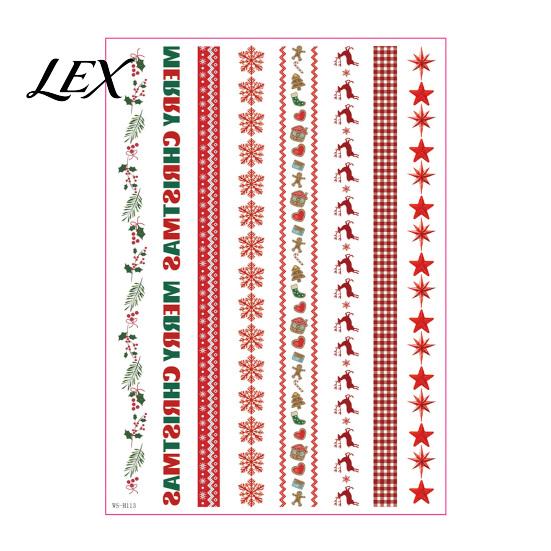 Decorative Graphics for Candles Christmas Candle Transfer Stickers, DIY Holiday Craft Supplies, Waterproof Water Decals Making And Festive Home Decor