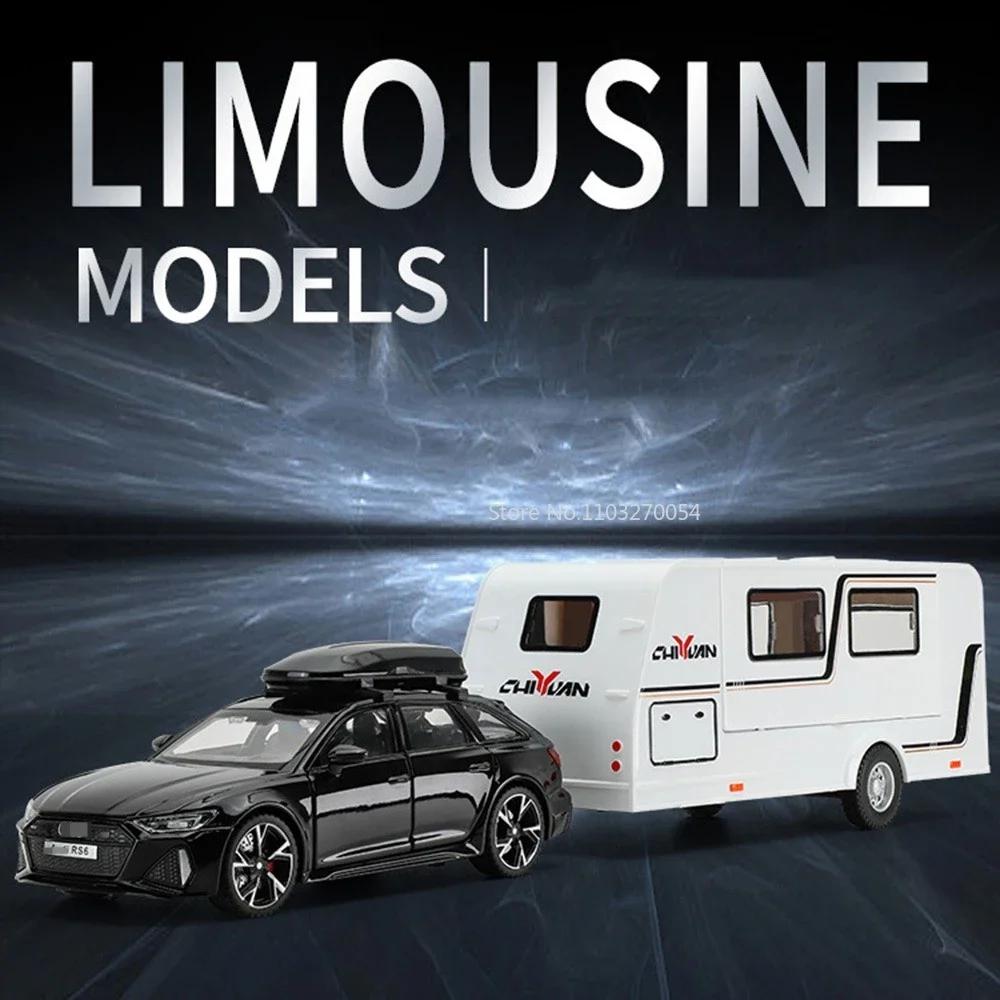 1/32 RS6 RV Симуляция Сплав Модели Машина Игрушка Металл Литье под Давлением С Оттяжкой Звук и Свет Транспортные Средства Для Мальчиков Игрушки Подарки Коллекция