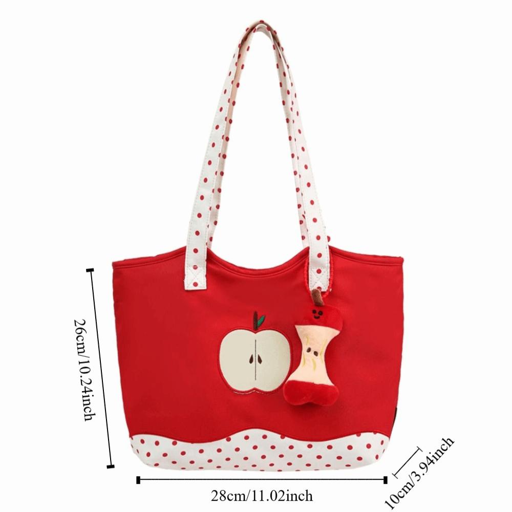 Message Bag Fruits Shoulder Bag Solid Color Nylon Tote Bag Fashion Funny Handbag  Travel