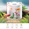 5L USB LED Fish Tank Aquariums Half Moon Mini Aquarium Acrylic Large Capacity Desktop Aquatic Fish Pet Supplies