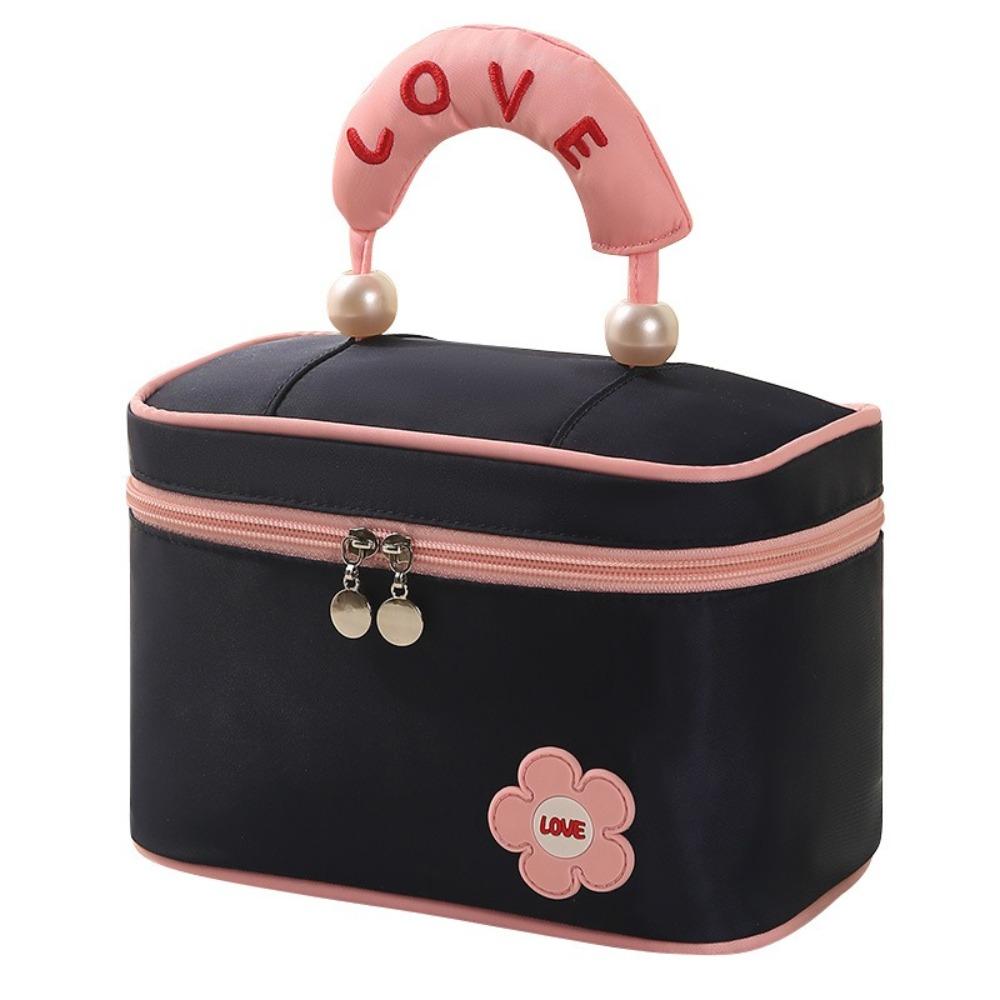 High Beauty Handheld Cosmetic Bag Square Wash Bag Portable Women Makeup Bag Travel