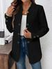 Autumn Winter New Fashion Solid Color Textured Double-Breasted Decorative Inner Pocket Long Sleeve Cardigan Jacket