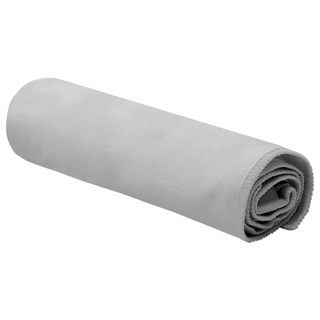 Sports Hand Towels 2 pcs Grey 50 x 30 cm Polyester and Polyamide