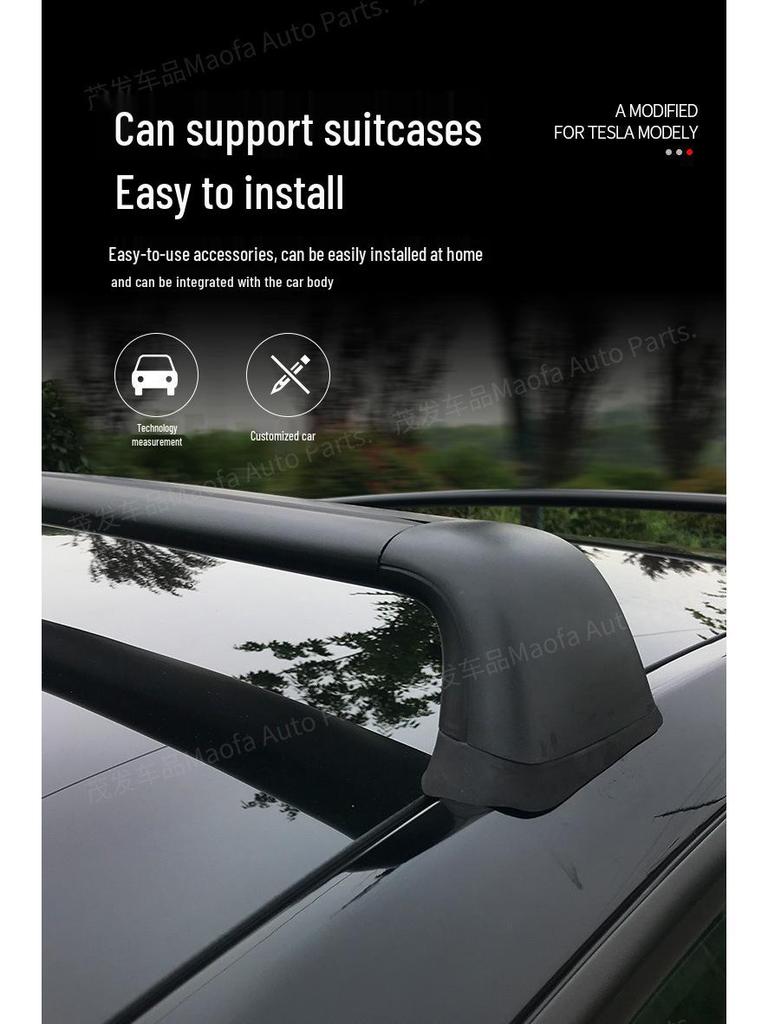 Поперечины для багажа с замком Tesla Model Y - Алюминиевая стойка для перевозки и Мод-аксессуары