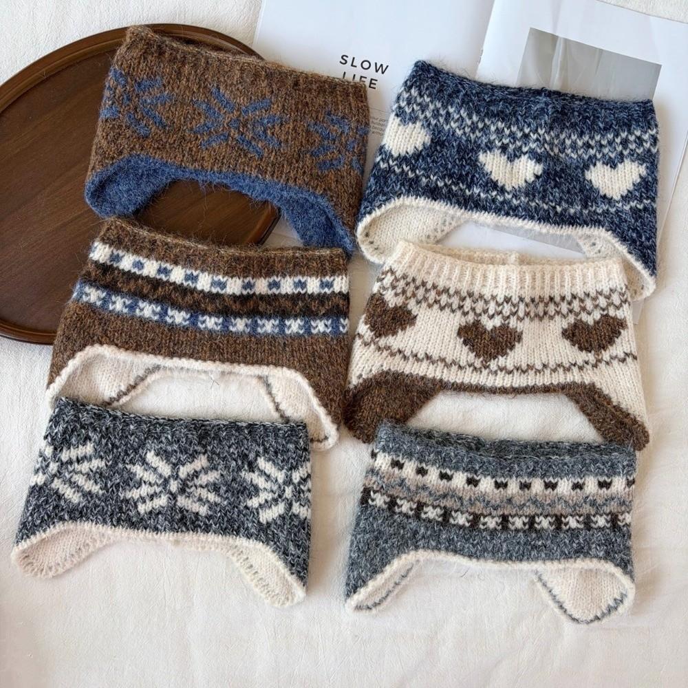 Snowflake Knitted Ear Cover Warm Ear Warmer New Winter Earmuffs Women