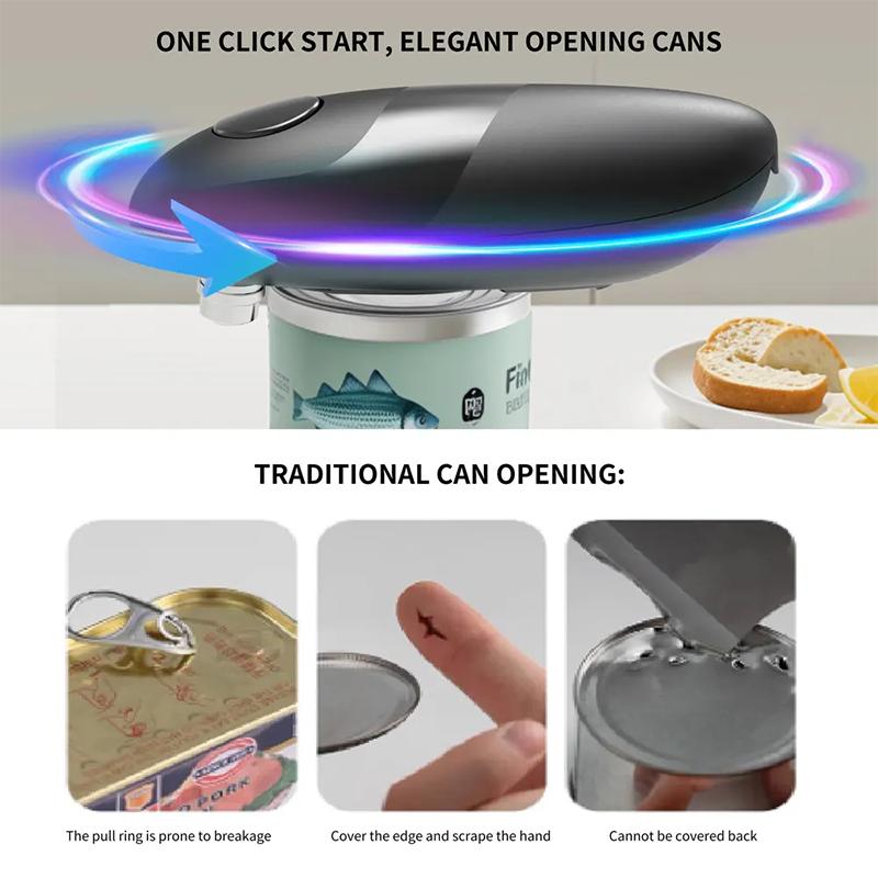 Портативный автоматический консервный нож Электрический открыватель для банок Открыватель для консервов Фрукты Мясные консервы Открывающая машина Обеденные кухонные гаджеты