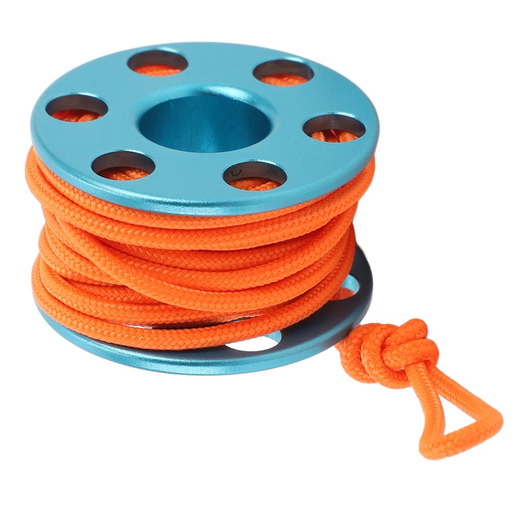 Подвеска-катушка для подводного плавания с аквалангом из алюминиевого сплава с мини-катушкой для пальца и светящимся в темноте нейлоном