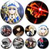 Anime Goblin Slayer Soft Button Pin Cartoon Priestess High Elf Archer Dwarf Shaman Round Brooch Backpack Hat Jewelry Badge Gifts
