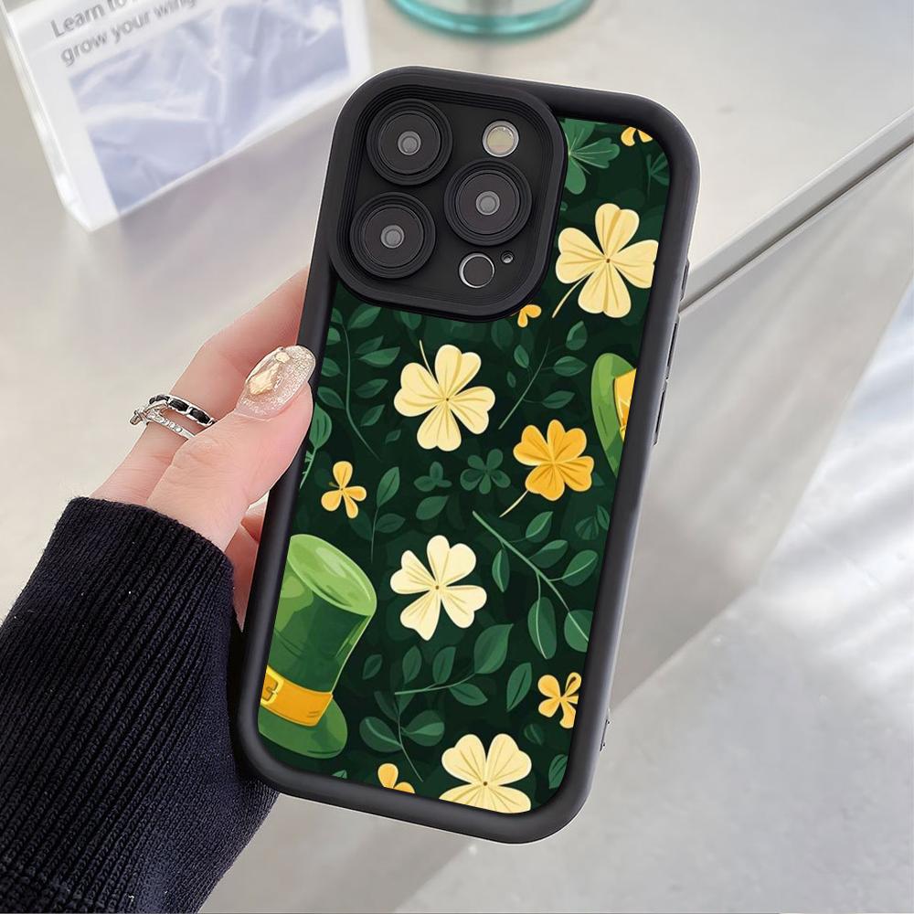 Чехол для мобильного телефона на День Святого Патрика для iPhone 17 16 15 14 13 12 11 Air Pro Max Plus Утолщенный ТПУ Цветной Чехол Красивый Чехол