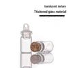 10mm Glass Tube Bottle with Mini Wood Cork, Handmade for DIY or Message Storage.