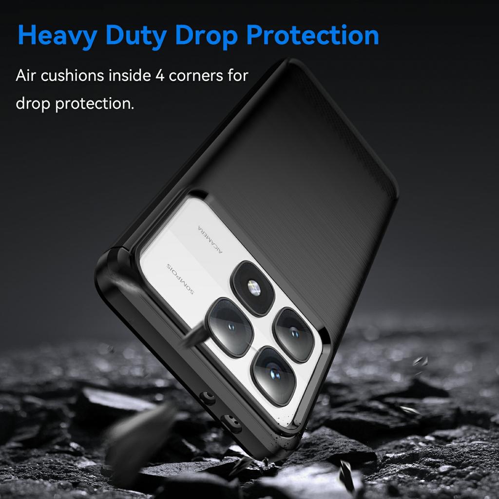 Для Xiaomi 14T Pro Чехол Текстура углеродного волокна ТПУ Матовый чехол для телефона