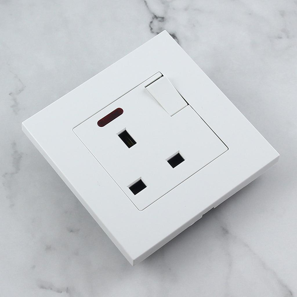 Панельная настенная силовая розетка типа 86 с выключателями света, стандартная вилка Великобритании, настенная розетка, простая установка