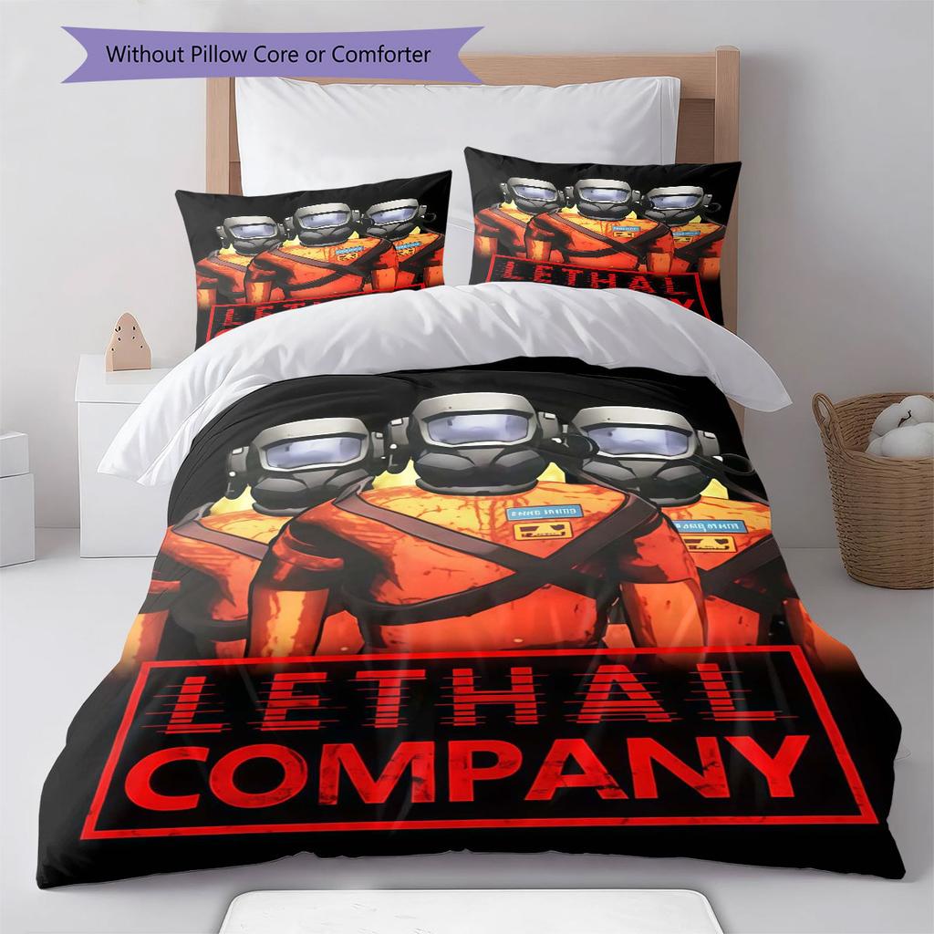 Lethal Company Bedding Quilt Set Quilt Cover Pillowcase Home Decoration Birthday Gift (1 * duvet cover + 2 * pillowcase, without core)