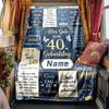 Golden Milestone Celebration Blanket Personalized Name Soft Comfortable Stylish Blanket Car Blanket Perfect For Travel Camping Outdoor Home Suitable