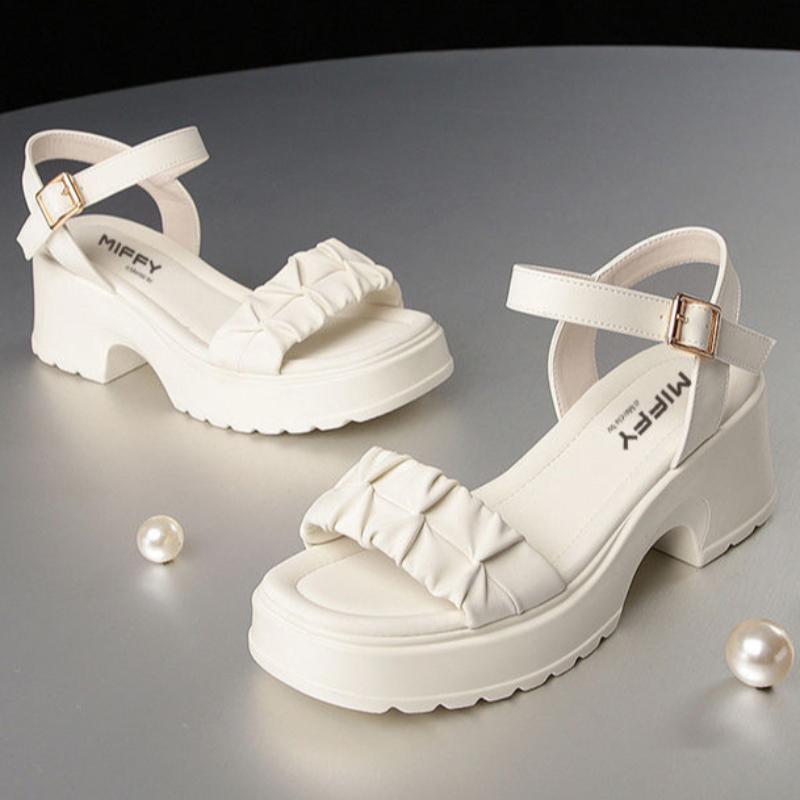 Повседневные универсальные босоножки на толстом каблуке с толстой подошвой для женщин Летние уличные сандалии