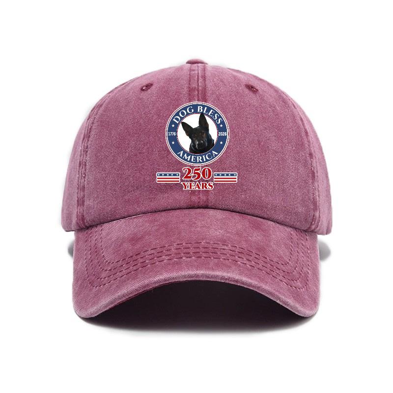 Popular retro anniversary print washed old soft top sunshade baseball cap unisex hat