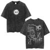 Vintage Washed Anime Death Note Misa Amane Print T Shirts Men Women Clothing Cotton Casual Tshirt Fashion Short Sleeve Tshirts