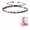 Bracelet Beads Natural Stone Dalmatian Jasper 2x4 Mm Adjustable