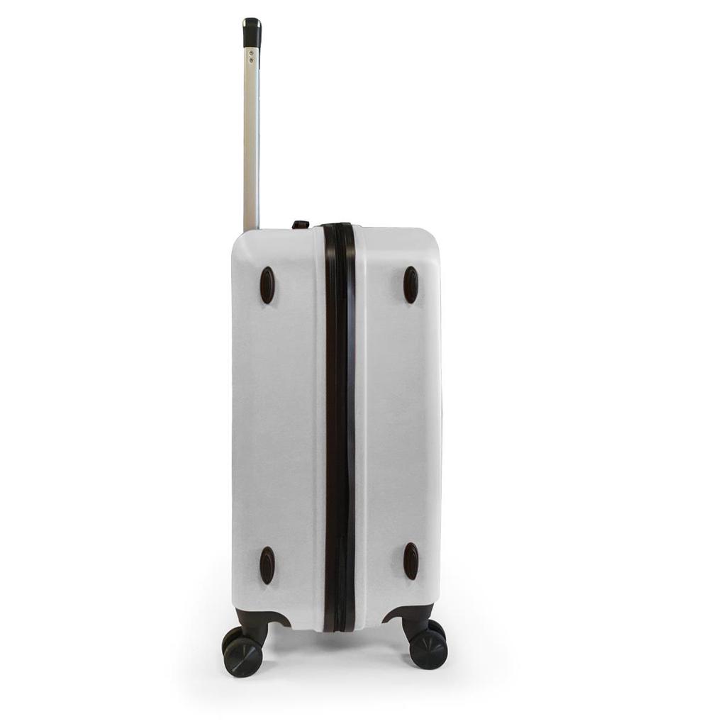 coral high Набор чемоданов из 3 предметов ABS, серебристый 16430