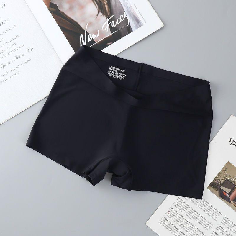 Women Boxers Underwear Seamless Panties Solid Color Boyshorts Mid Waist Panties Invisible Safety Panty Female Underpants