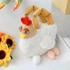 Adjustable Shoulder Strap Chicken Plush Bag Large Capacity Cartoon Tote Bag  Girls