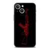 Чехол для телефона AK47 Пистолет Пули Для Apple iPhone 11 15 14 Pro MAX 12 13 7 8 Plus X XR XS MAX SE Силиконовый Черный Чехол Funda