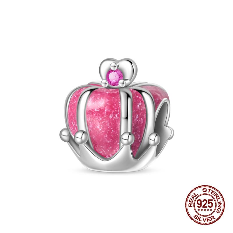 925 стерлингового серебра розового циркония бусины сердцебиение шармы подходят 925 оригинальные браслеты DIY ювелирные украшения подарки на день святого валентина