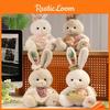 Cute Dress Plaid Cartoon Rabbit Plush Toy For Children Gift And Room Decoration