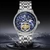 Dulunwe Механические часы Brilliant Starry Sky Luminous Tourbillon, уникальные мужские наручные часы Hollow Skeleton с автоматическим механизмом
