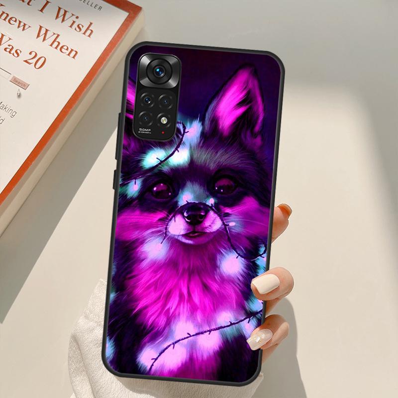 Чехол с милым мультяшным животным лисой для Xiaomi Redmi Note 10 8 9 11 Pro 8T 9S 10S 11S Redmi 10C 9C 9A 9T K50 K40 Gaming