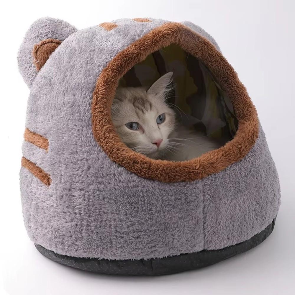 Detachable Winter Cat Bed Cute Cat Ears Tent Cozy Cave New Puppy House Pet Supplies