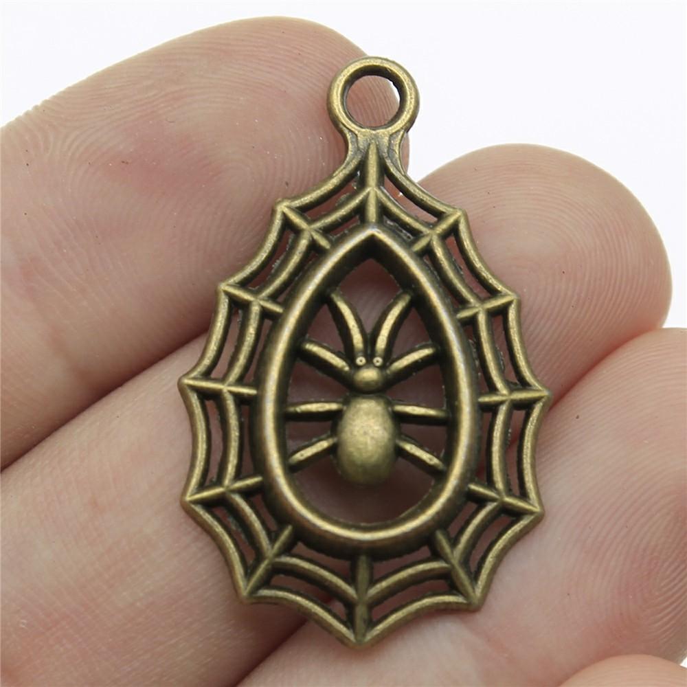 10pcs Spider Charms For Halloween Jewelry Making Halloween Decoration Handmade Craft Accessories