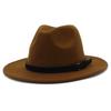 Unisex British Classic Large Brim Fedora Lightweight Hat For Autumn Winter