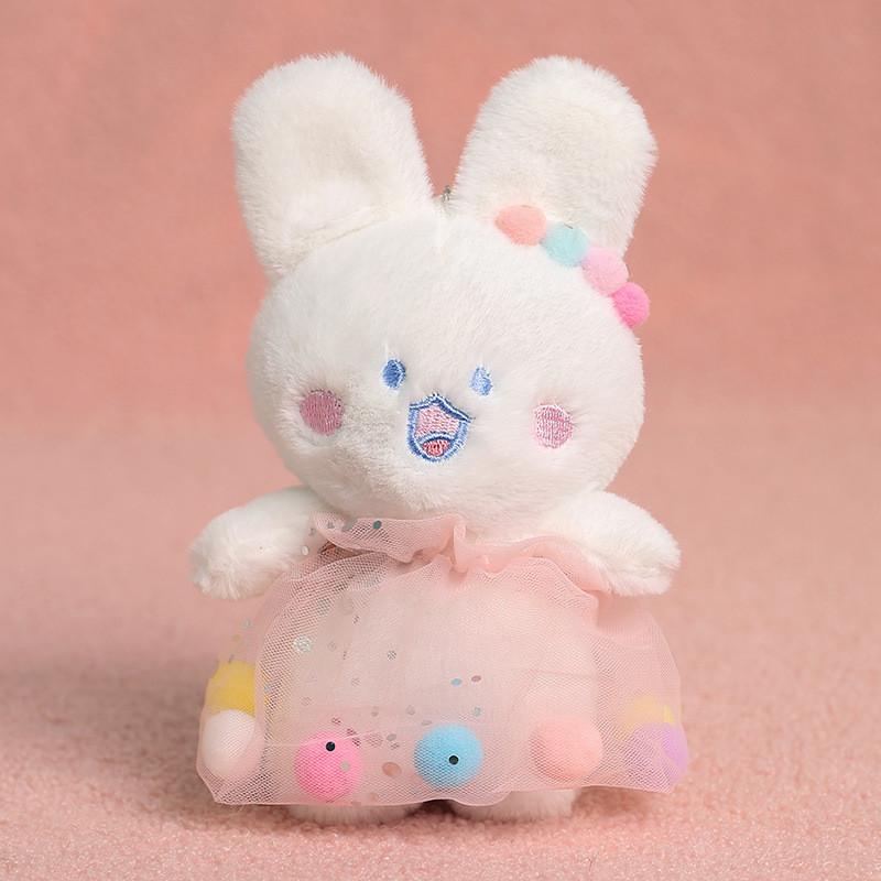 Cuter And Rabbit Plush Doll With Yarn Skirt Decoration Gift For