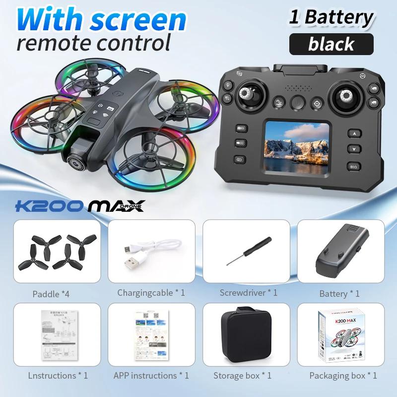 Mini Drone Foldable Aerial Photography Full Protection RC Drone Brushless Optical Flow Remote Control Quadcopter K200 MAX