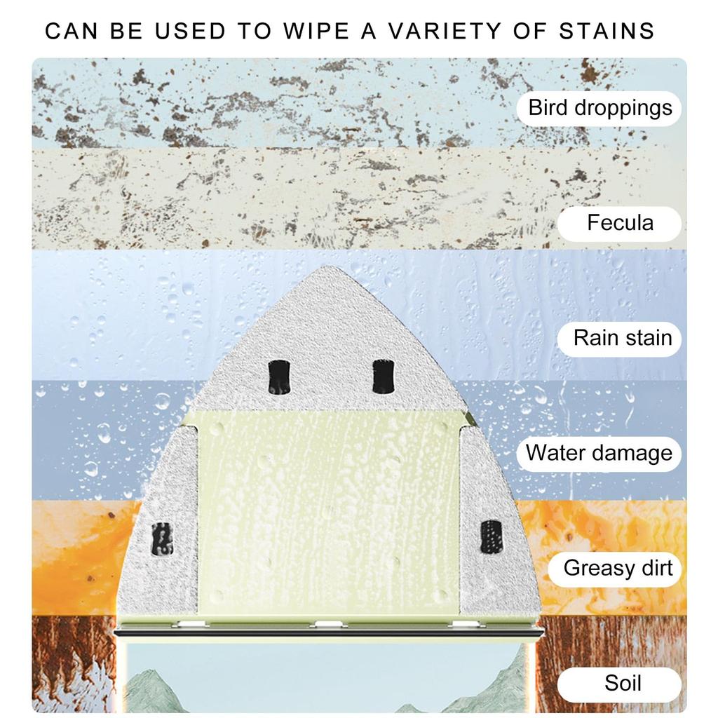 Магнитный очиститель окон для высотных зданий и домашнего использования. Регулируемая сила для различной толщины стекла. Водоотводящий скребок для стекла.