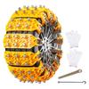 8pcs Car Tire Snow Chains for Winter Anti Skid Traction Automotive Tyre Security Chain Heavy Duty Auto Mud Icy Emergency Chain