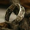 Simple And Fashionable 18k Lace Sculpture Ring Jewelry Gift Souvenir Size 6 -10