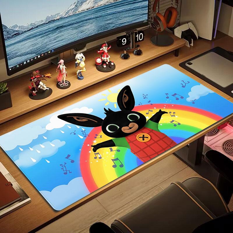 Bing Large Size Mouse Pad Large Gaming Table Cushion Non-slip Laptop Tablet Big Mousepad XXL Mat Mini PC Playmat With Lock edge