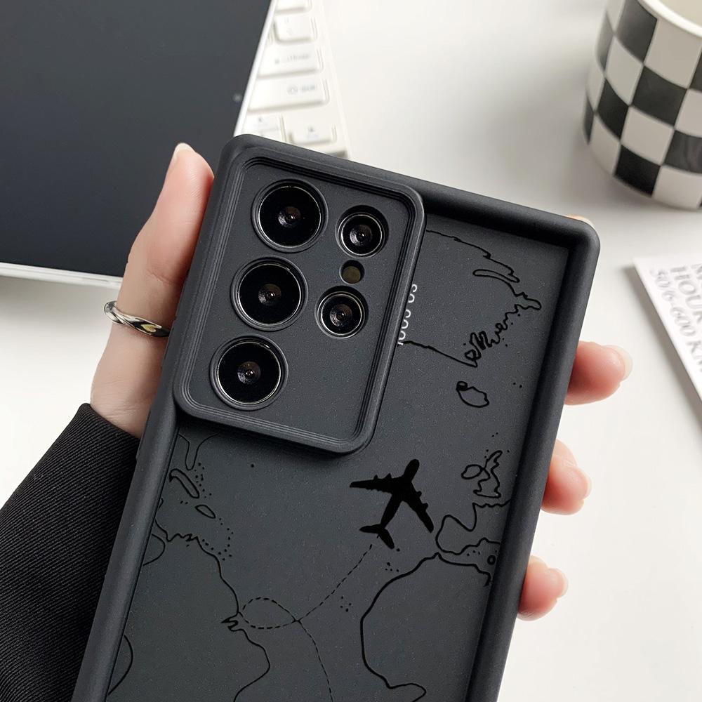 Мягкий чехол для Samsung A55 5G S25 Ultra A54 A16 A15 A53 A35 A34 A14 A13 A06 A05 A05s A33 A25 S24 FE S23 Plus S22 Чехол-самолет