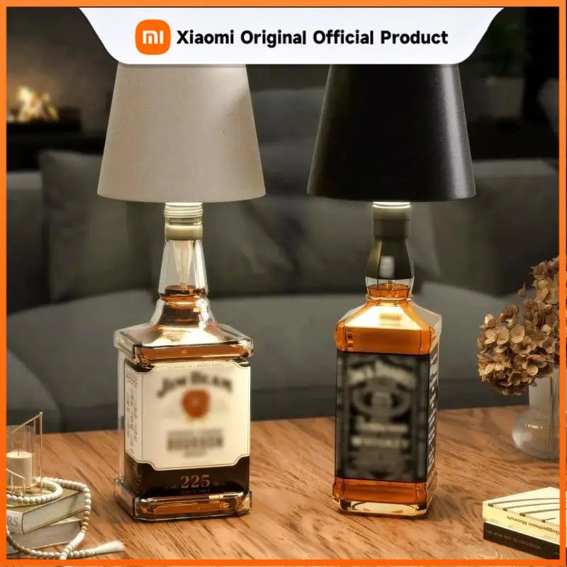 Xiaomi LED Wine Bottle Table Lamp Wireless 3-Color Infinitely Dimmable USB Rechargeable Dining Table Beverage Light Top Touch Control