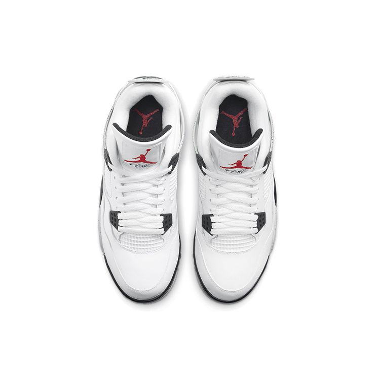 Кроссовки унисекс Air Jordan 4 Golf White Cement Tech-серый черный огненно-красный CU9981-100