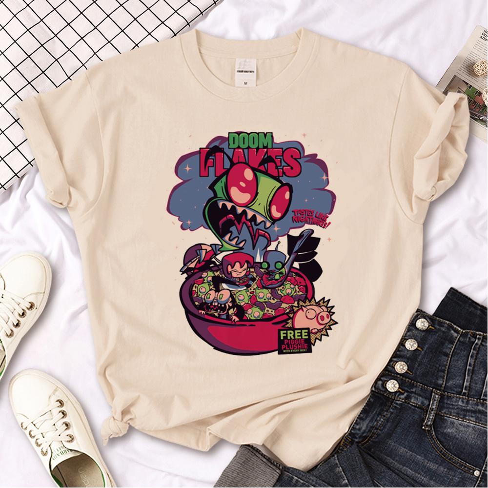 Футболки Invader Zim мужские комиксы футболки мужские манга аниме уличная одежда
