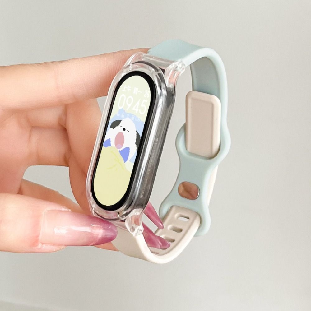 Мягкий ремешок из ТПУ с пуговицами, новый сменный ремешок для Xiaomi Mi Band 8 Summer