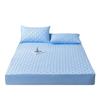 Waterproof Quilted Fitted Sheet Washable Bed Cover Queen Breathable Bedcloth Bedspread Bed Protector Pad (No Piollowcase)